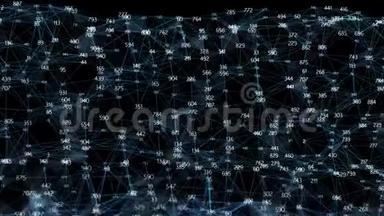 抽象运动数字多边形随机数字凸数据网络